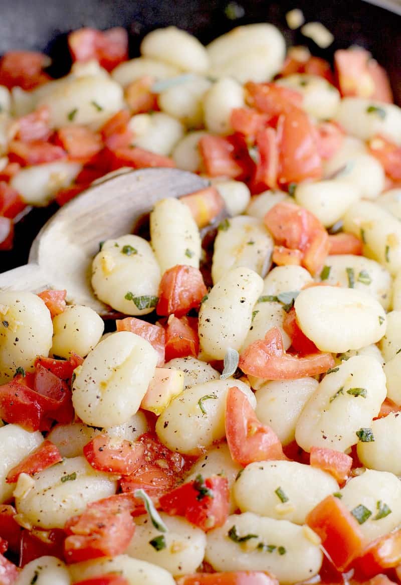 Gnocchi with Olive Oil, Tomato, and Parmesan