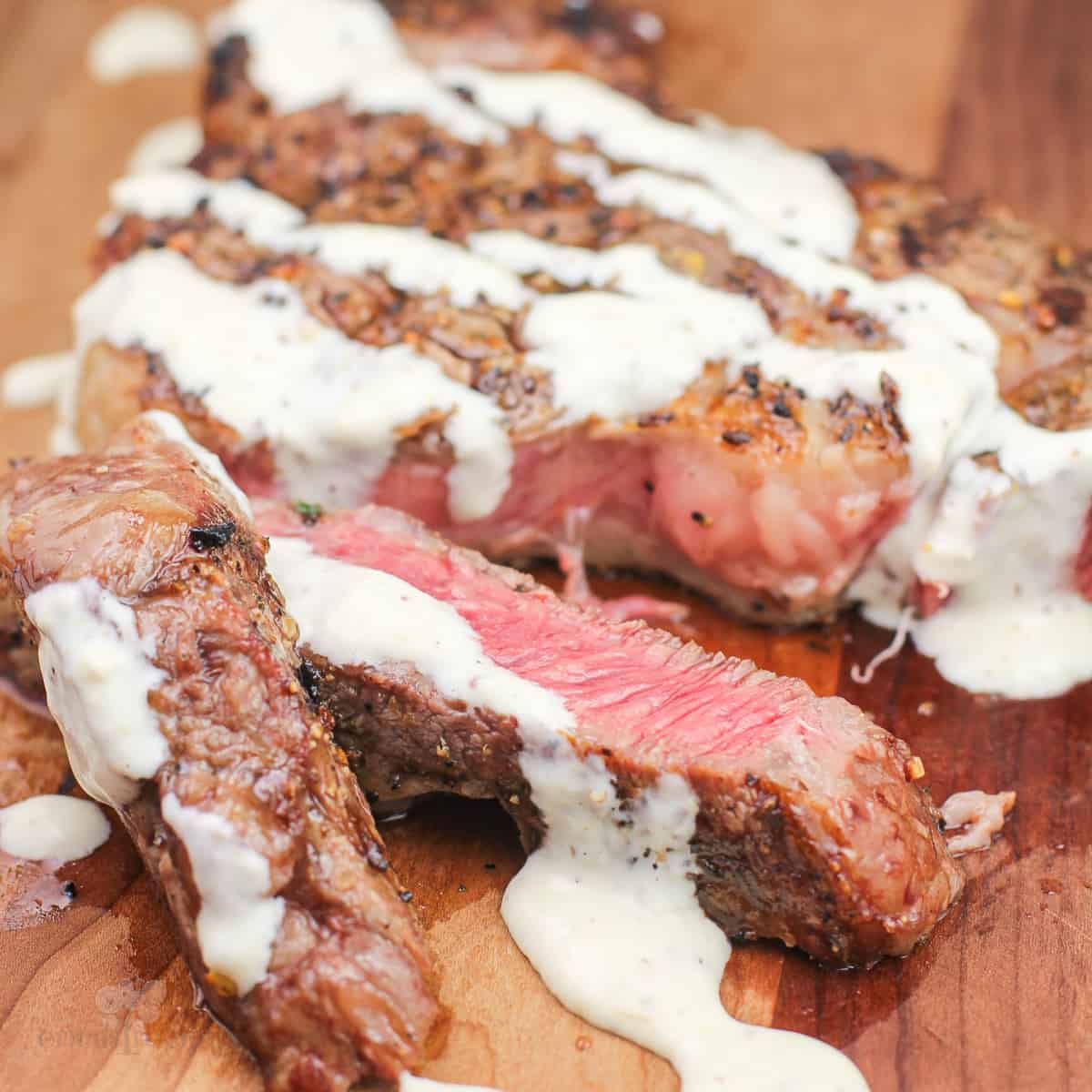 Grilled Steak with Horseradish Dijon Sauce
