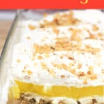 prepared recipe for Pinterest with text overlay title Lemon Delight