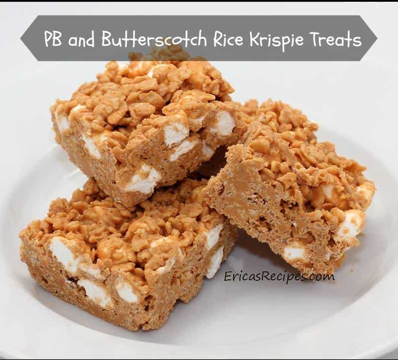 PB and Butterscotch Rice Krispie Treats
