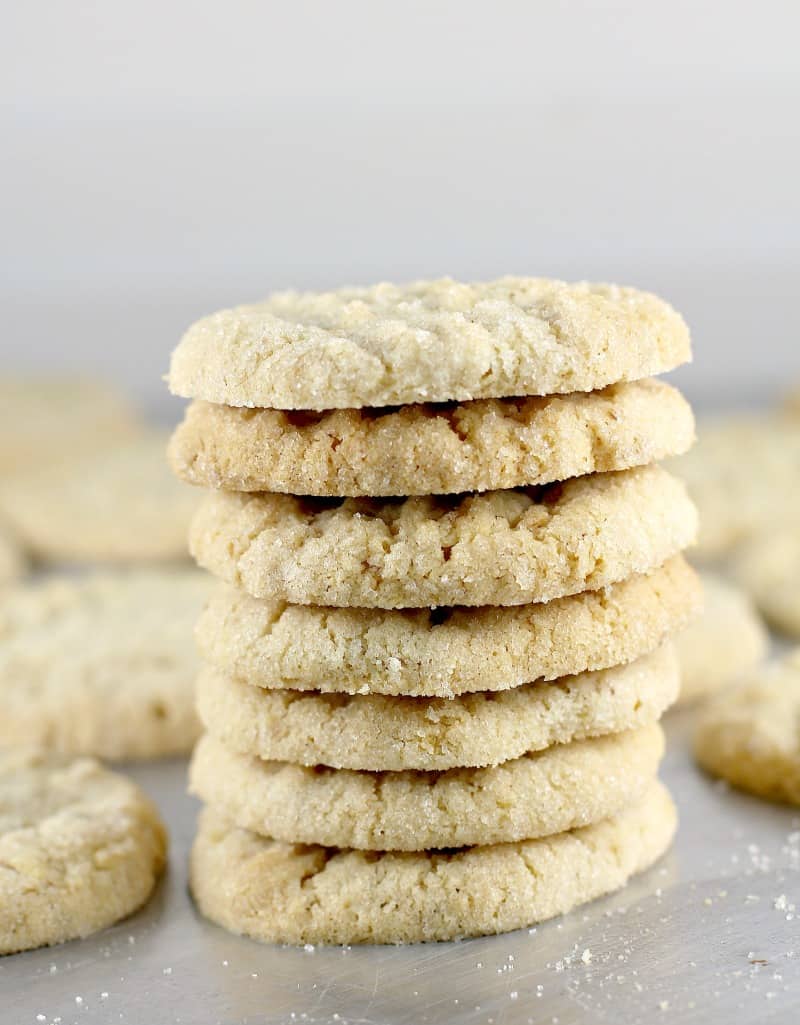 side view of stacked cookies