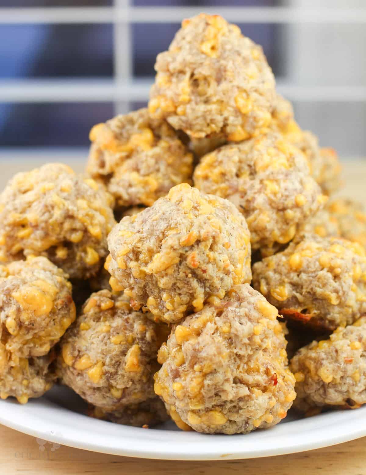 prepared balls stacked on white plate