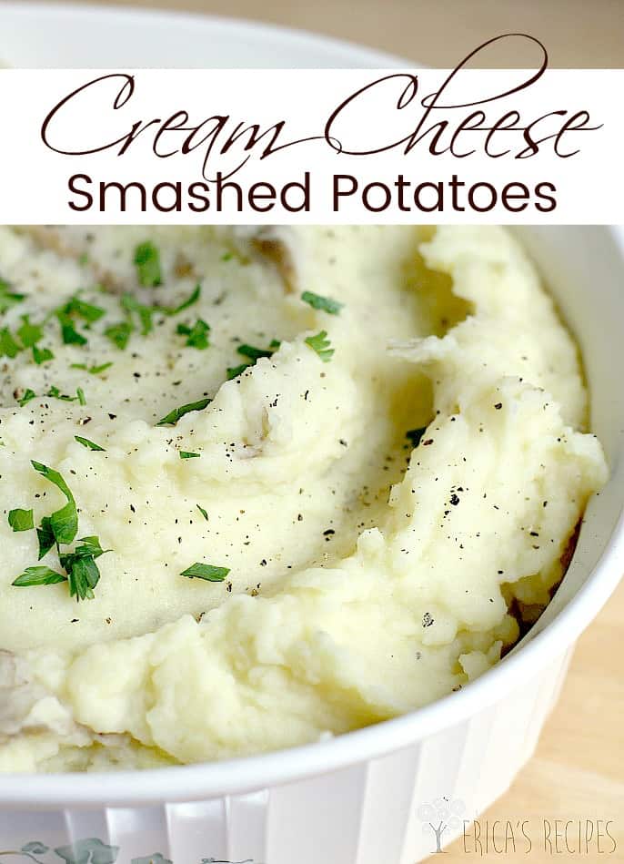 Cream Cheese Smashed Potatoes