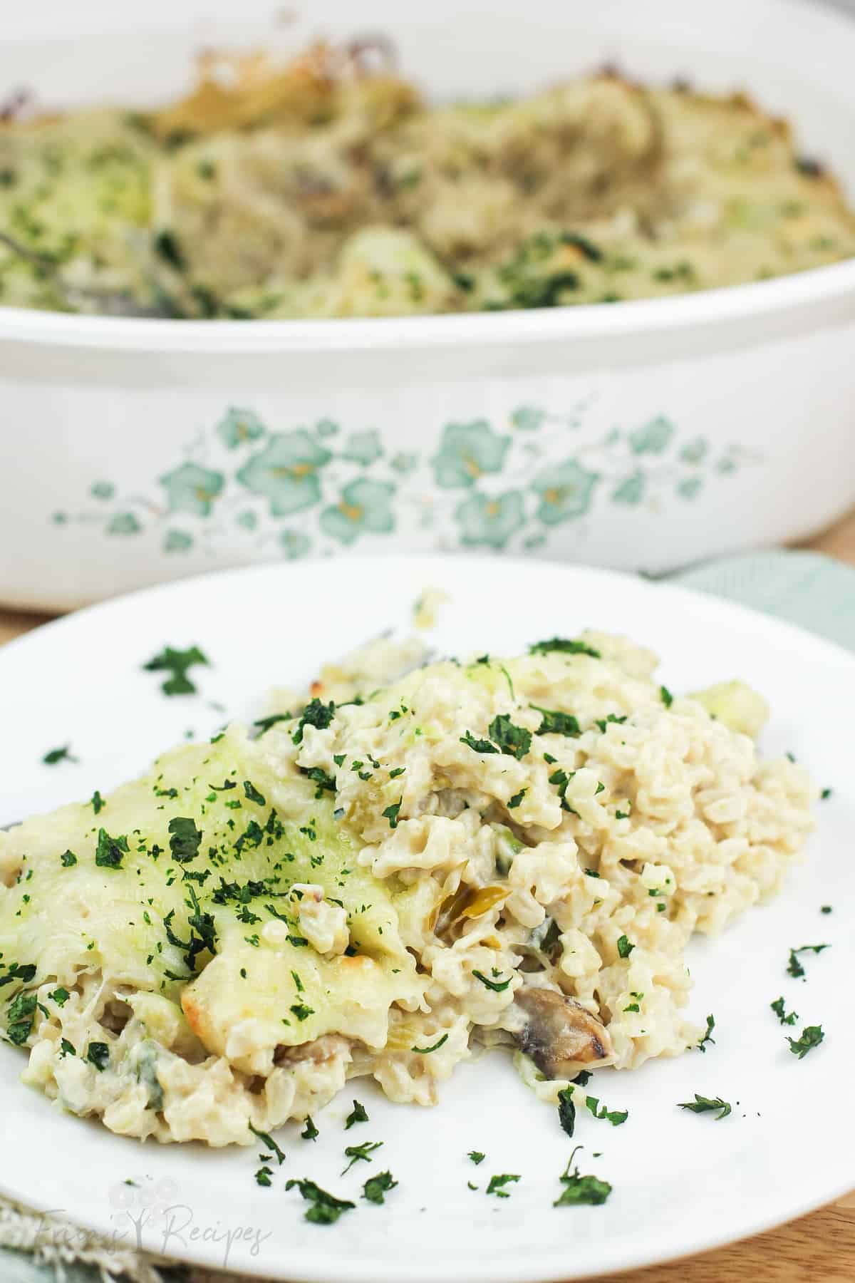 Green Chile Brown Rice Casserole
