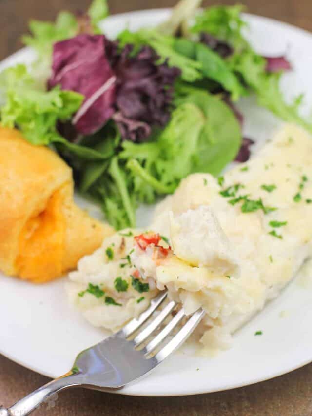 Baked Haddock with Lobster