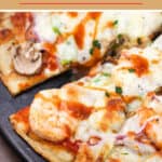 image for pinterest with text overlay Cajun Pizza