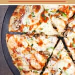 image for pinterest with text overlay Cajun Pizza