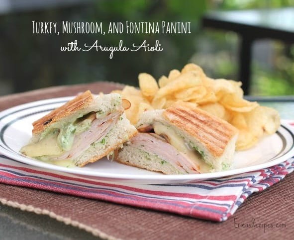 Turkey, Mushroom, and Fontina Panini with Arugula Aioli