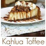 Kahlua Toffee Cheesecake with Turbinado Caramel