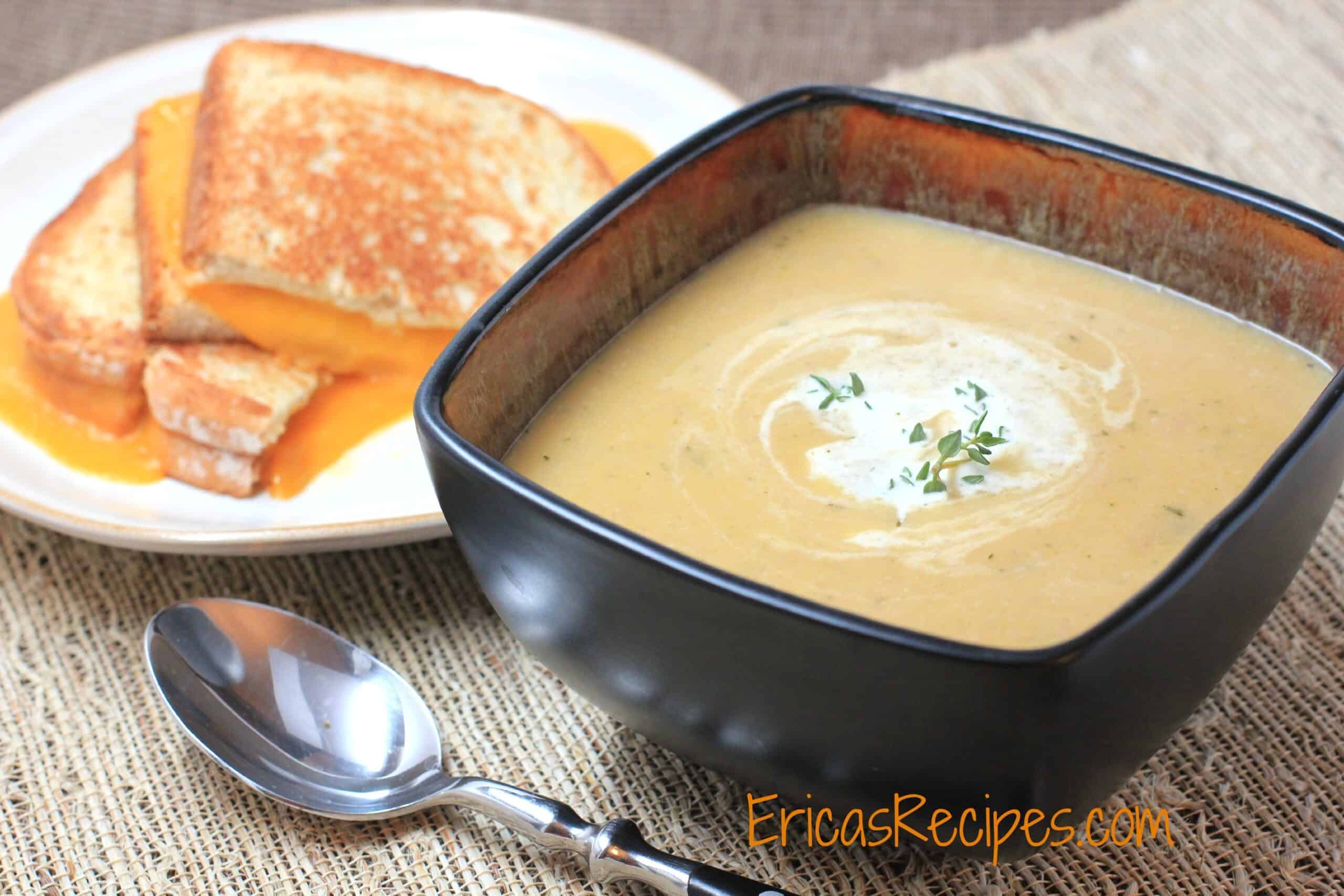 Butternut Squash Soup with Marsala, Bacon, and Thyme