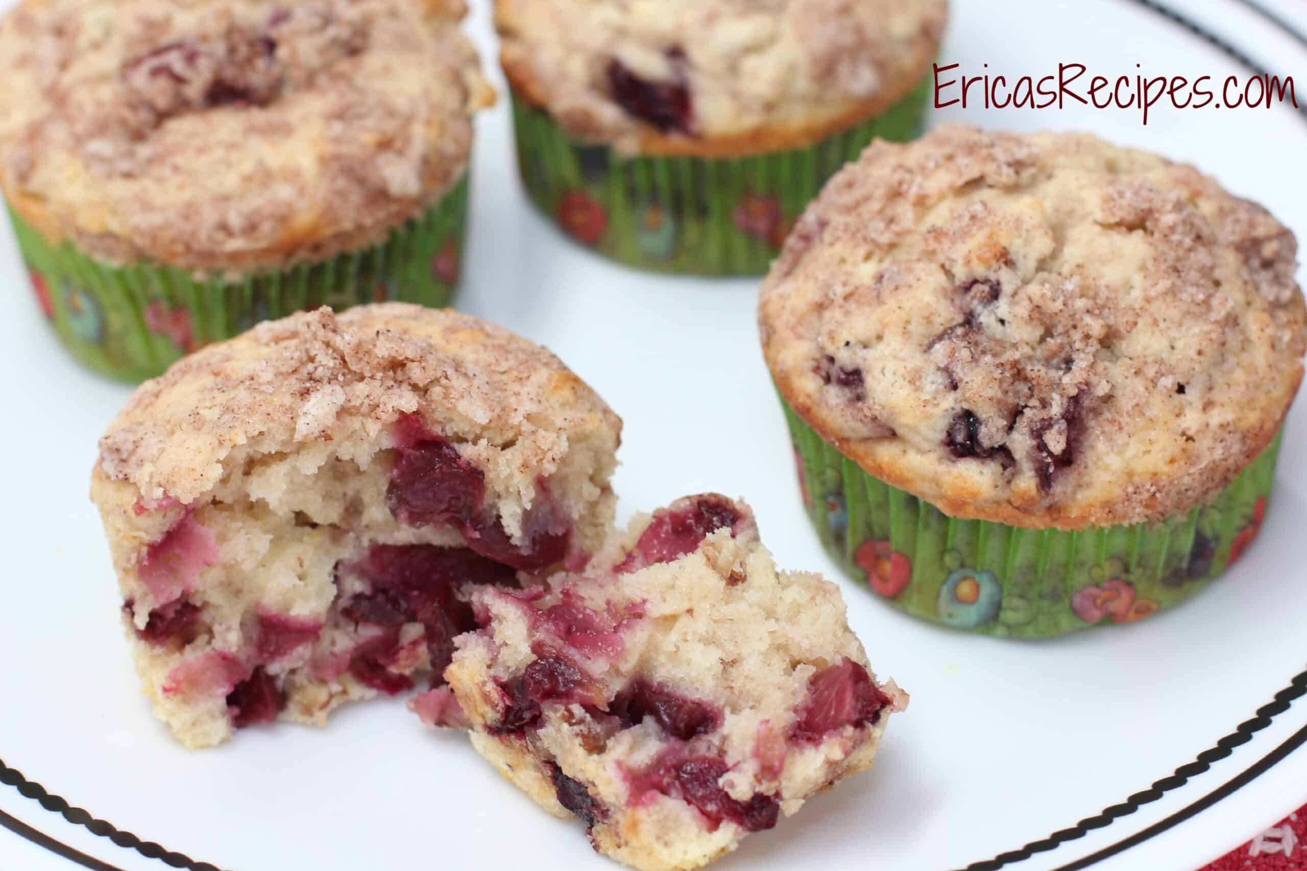 Streusel-Topped Cherry Pecan Muffins