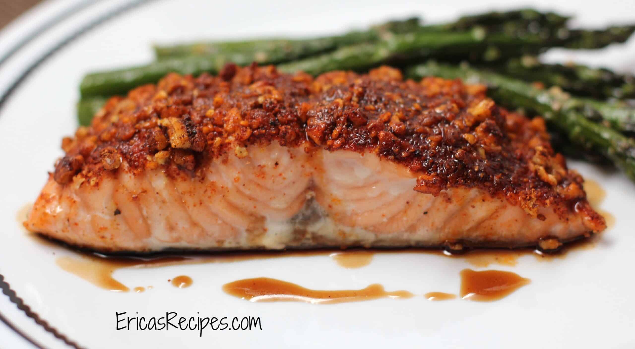Pecan-Crusted Maple Salmon