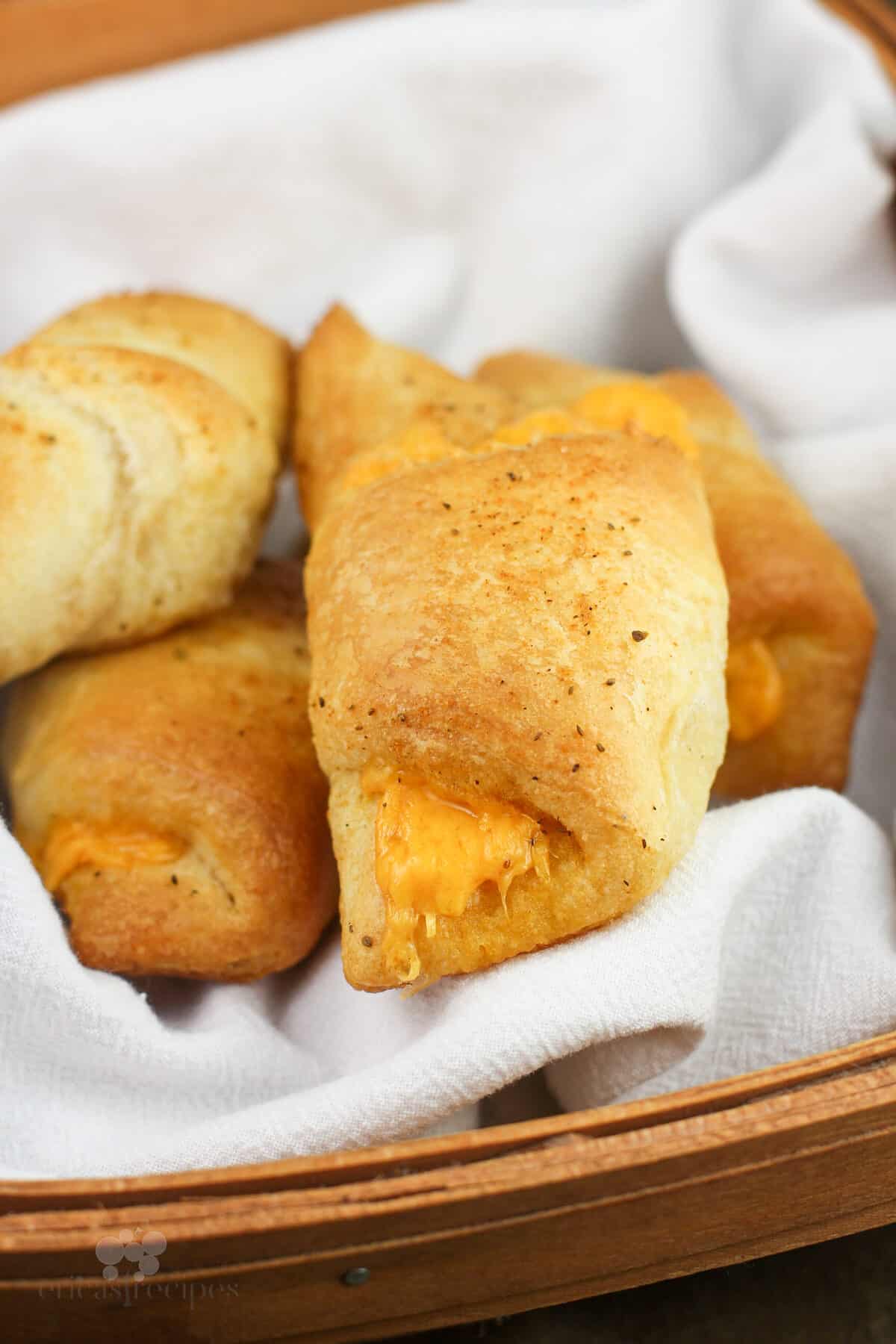 crescent rolls in basket