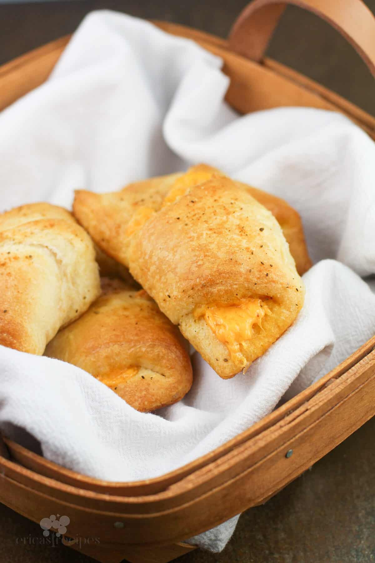 rolls in basket