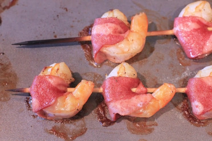 Bacon-Wrapped Shrimp with Kale and Quinoa Salad