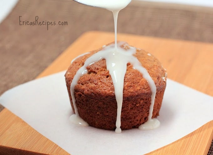 Sweet Potato Muffins with Maple-Bourbon Glaze