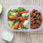 Taco Salad with Avocado Herb Dressing