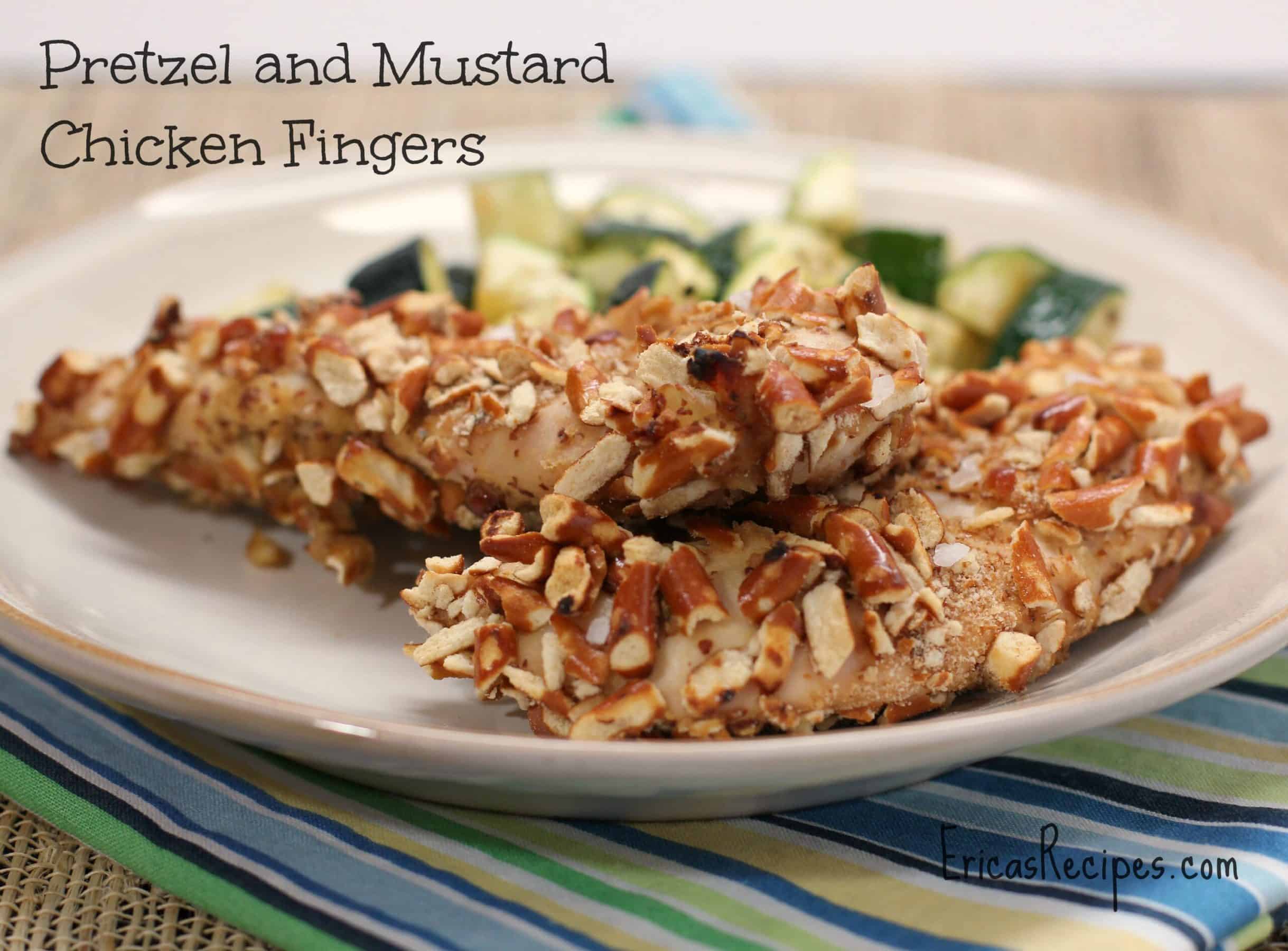 Pretzel and Mustard Chicken Fingers