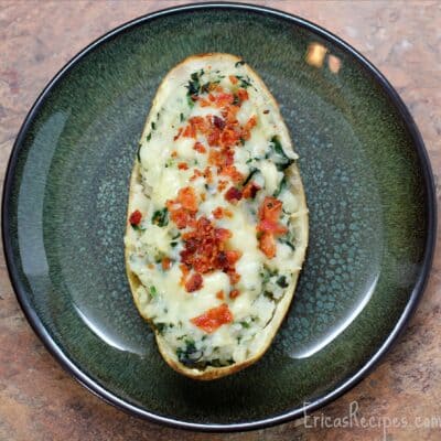 Spinach, Bacon, and Buttermilk Twice Baked Potatoes uheed
