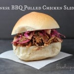 Chinese BBQ Pulled Chicken Sliders with Red Cabbage Slaw
