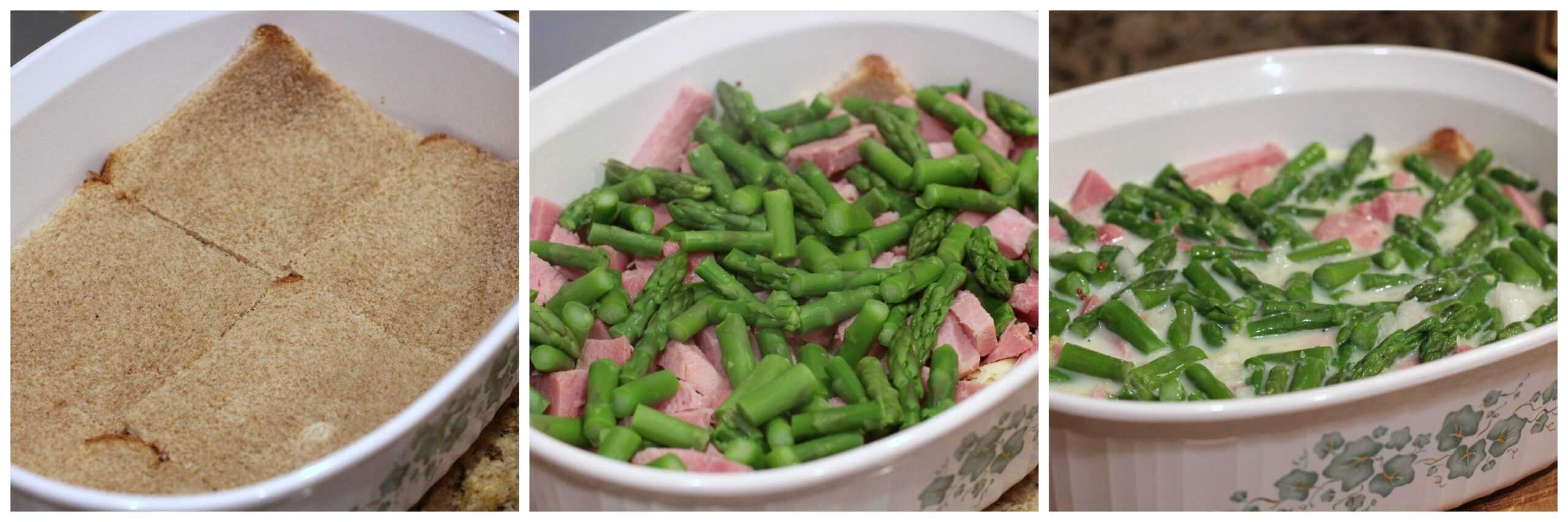Ham, Asparagus, and White Cheddar Breakfast Strata C