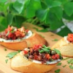 Crostini with Sun-Dried Tomato Tapenade and Herbed Goat Cheese
