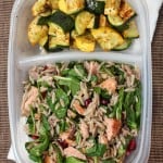 Orzo Power Salad with Salmon, Walnuts, and Greens