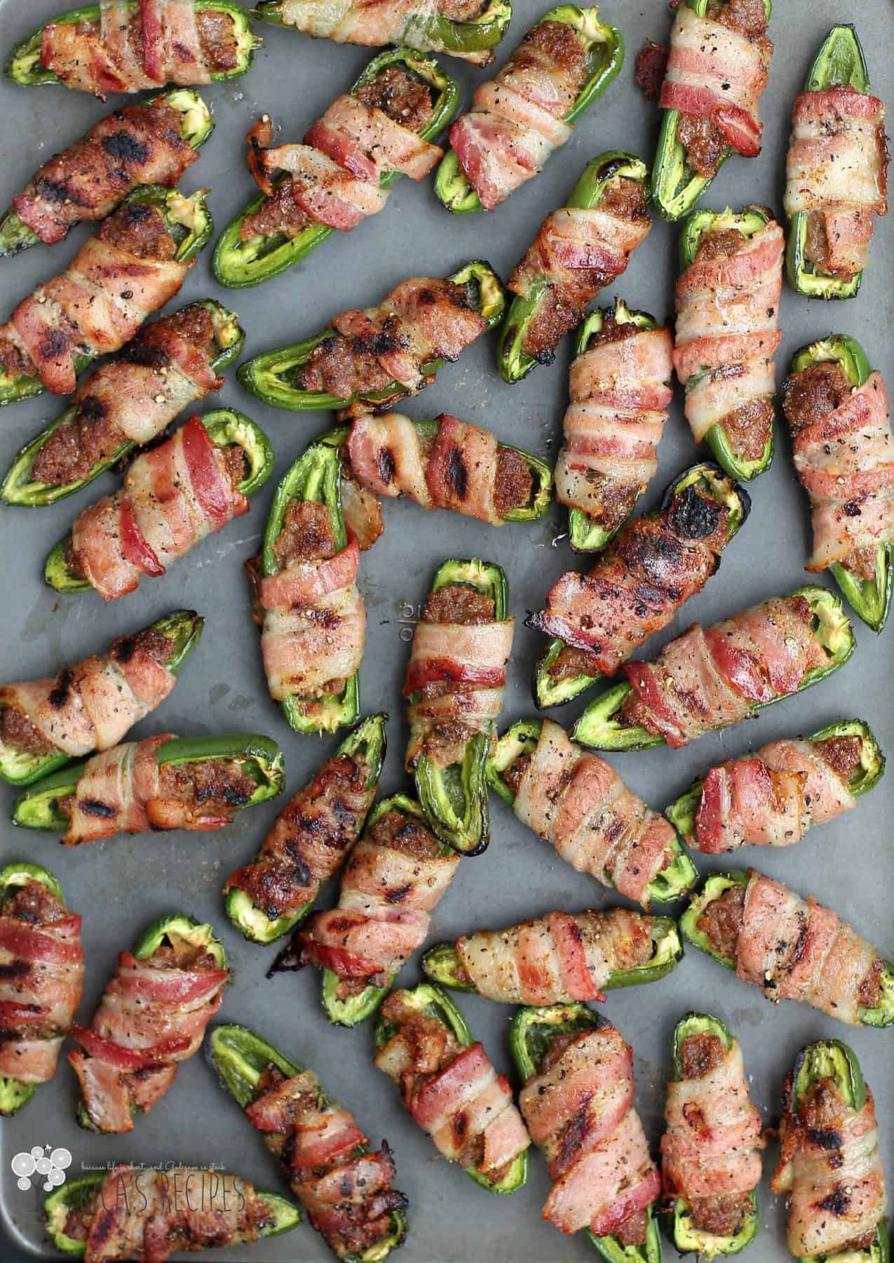BBQ Sausage-Stuffed Grilled Jalapenos