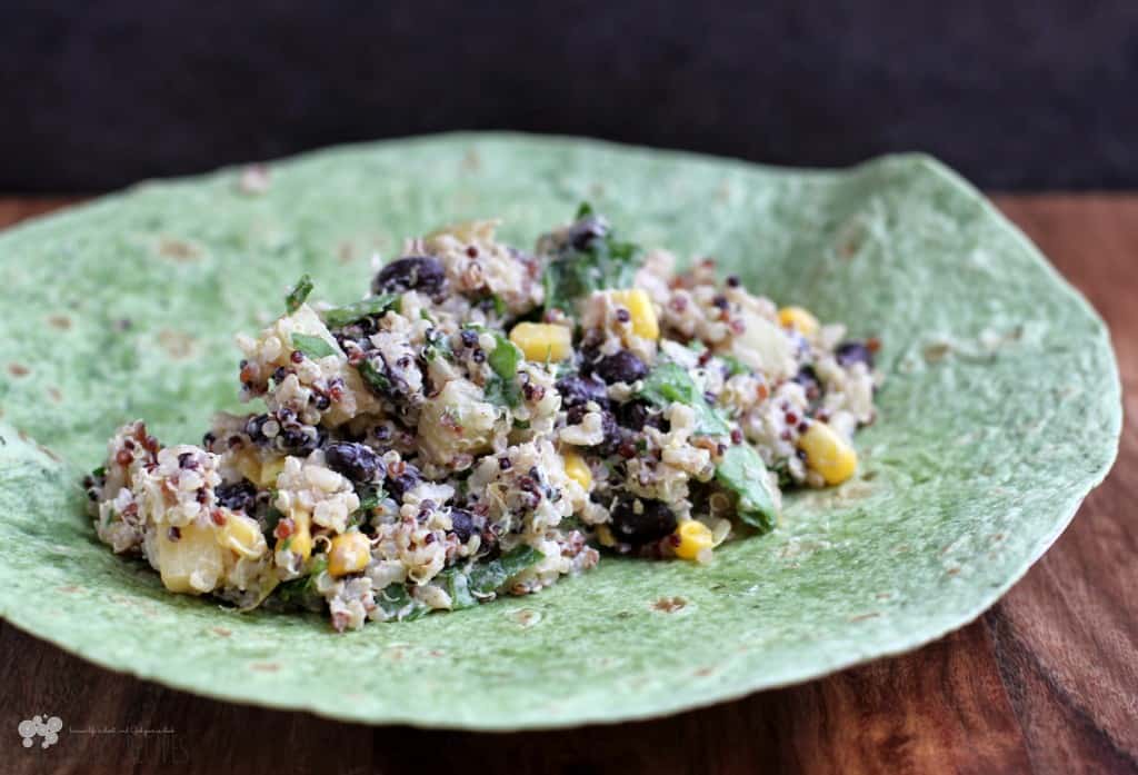 Sweet Summer Quinoa and Black Bean Power Wraps
