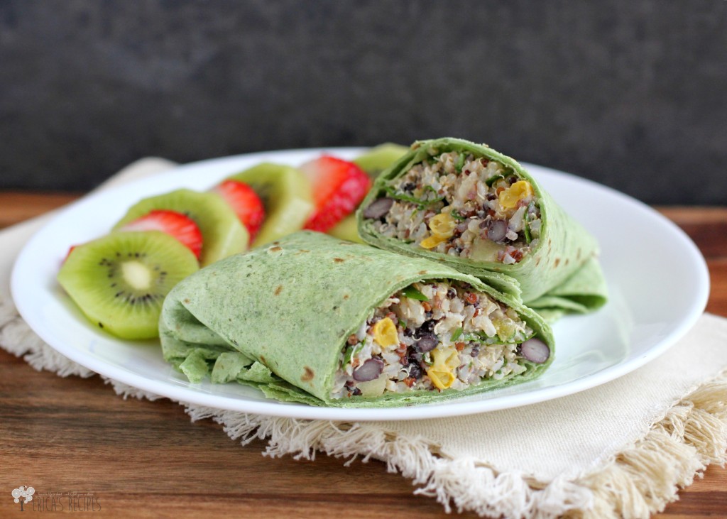 Sweet Summer Quinoa and Black Bean Power Wraps