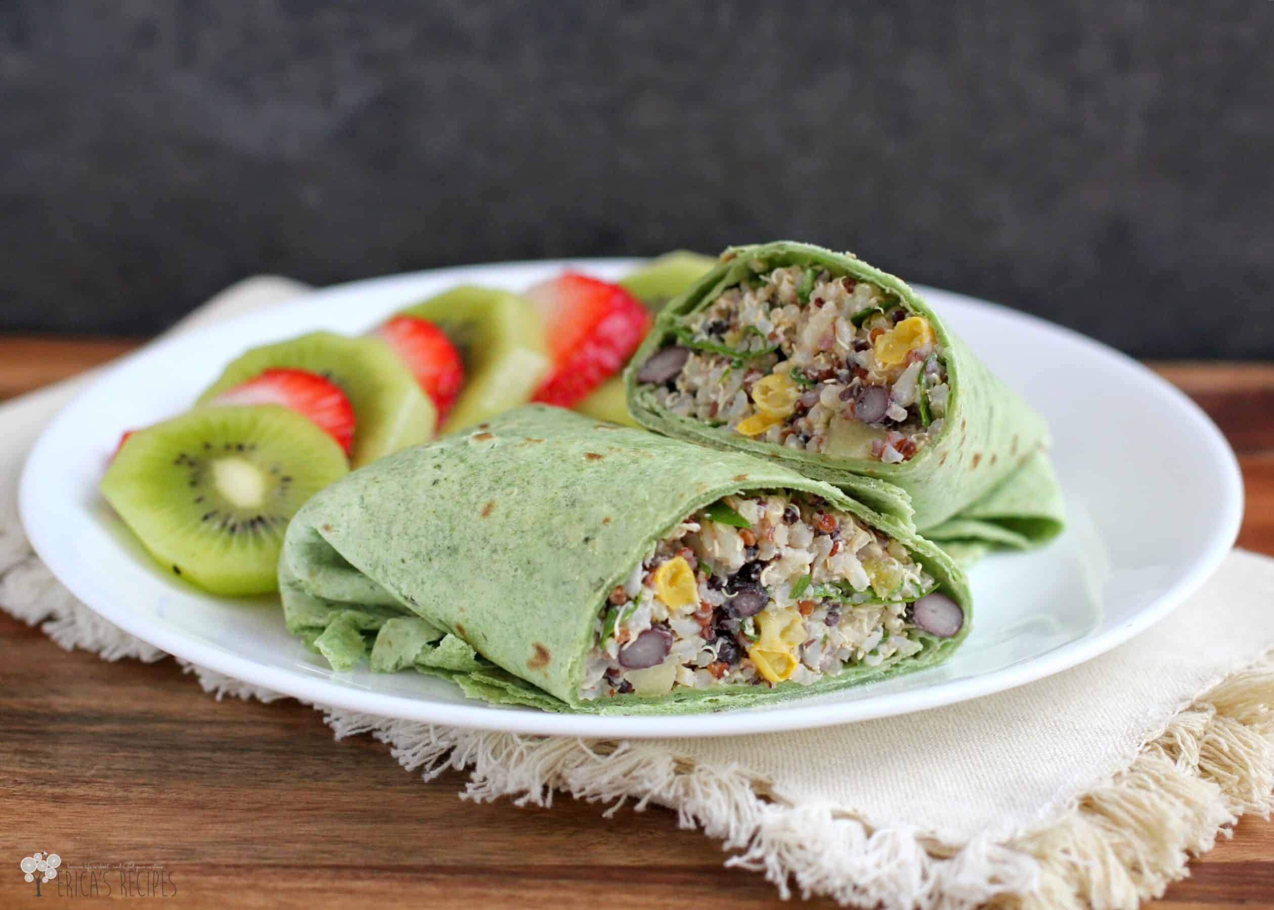 Quinoa and Black Bean Power Wraps