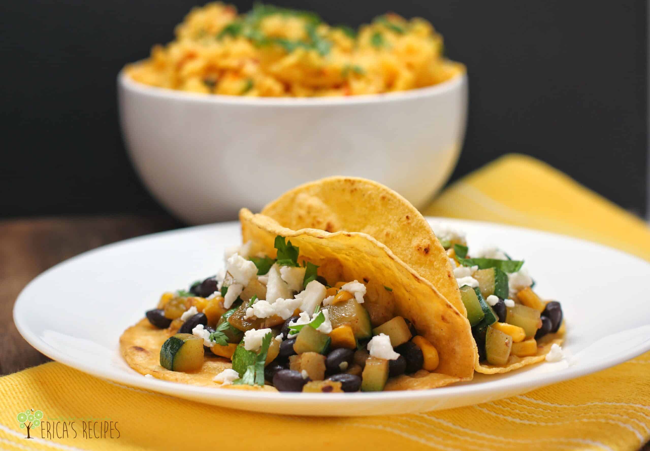Zucchini, Black Bean, and Corn Tacos
