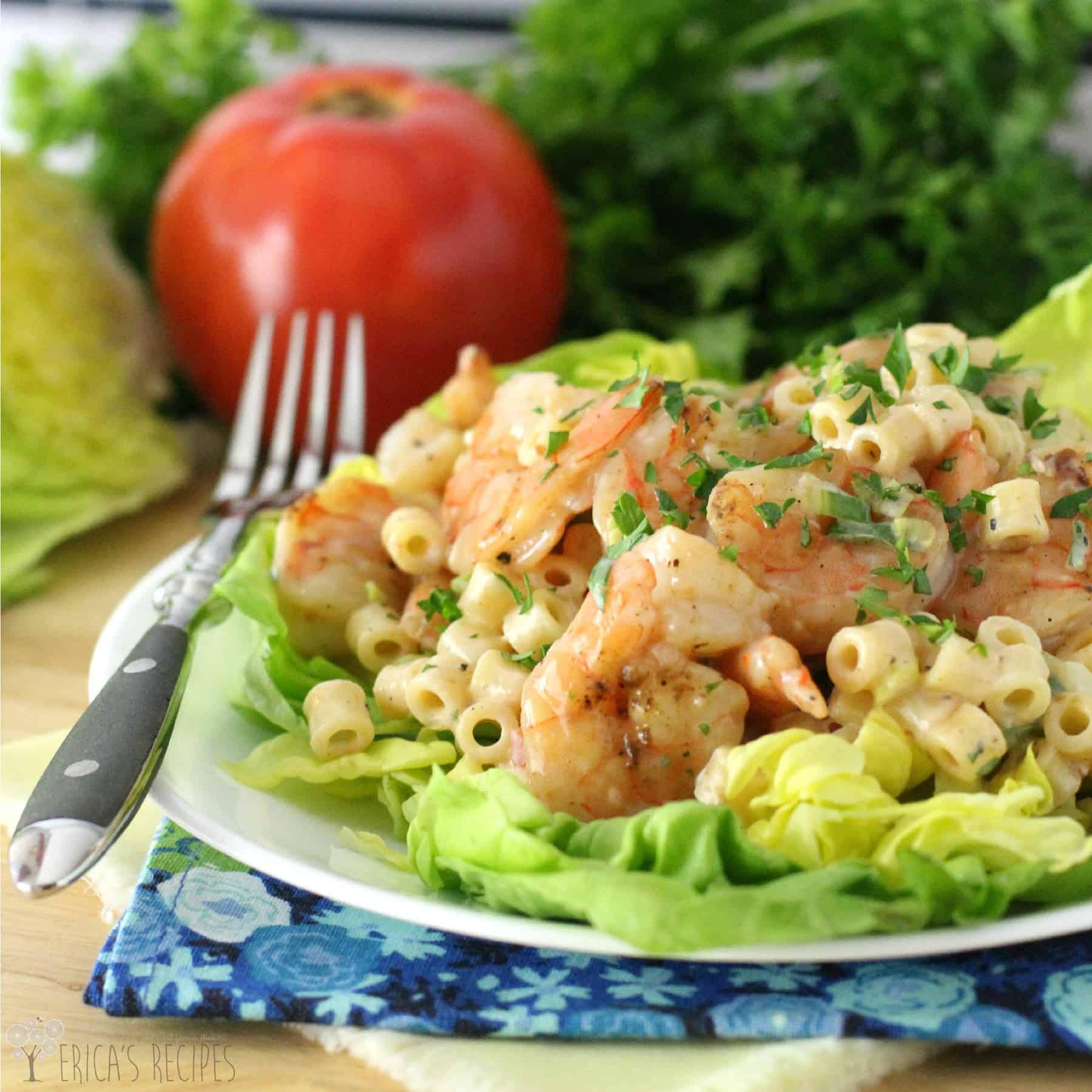 Grilled Shrimp Cocktail Pasta Salad