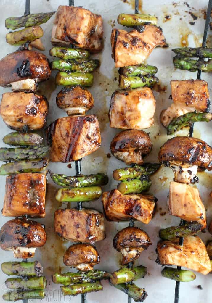 Sweet Balsamic Salmon Kabobs