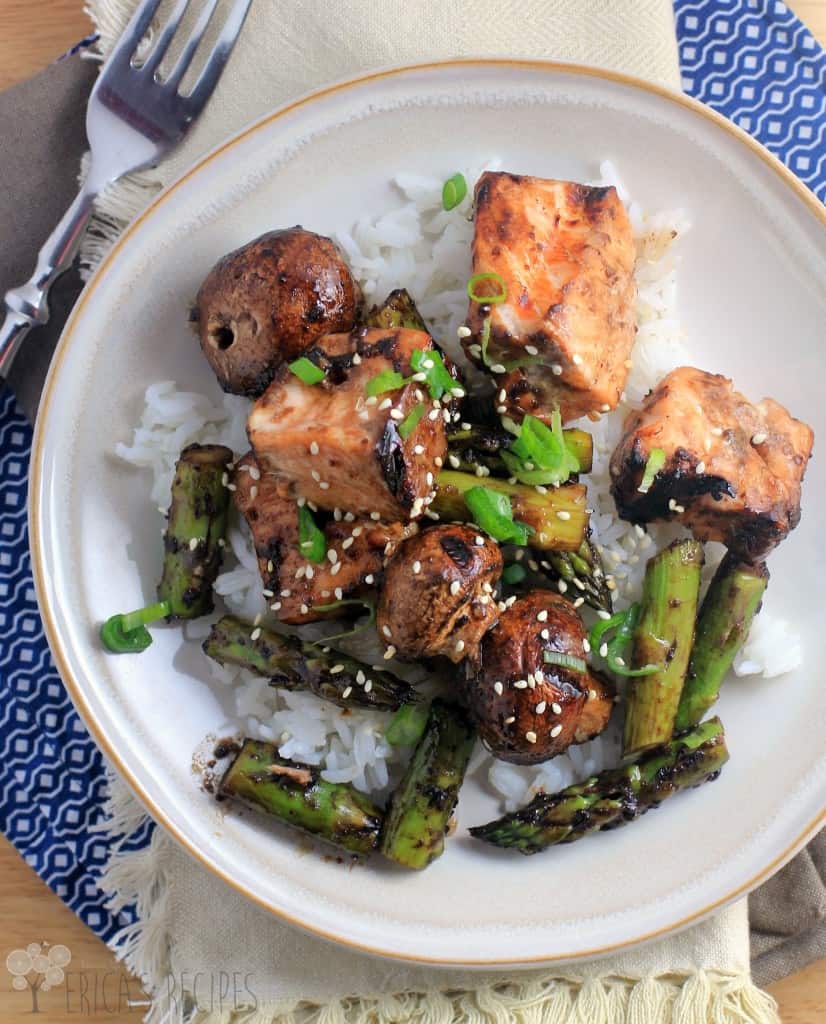 Sweet Balsamic Salmon Kabobs
