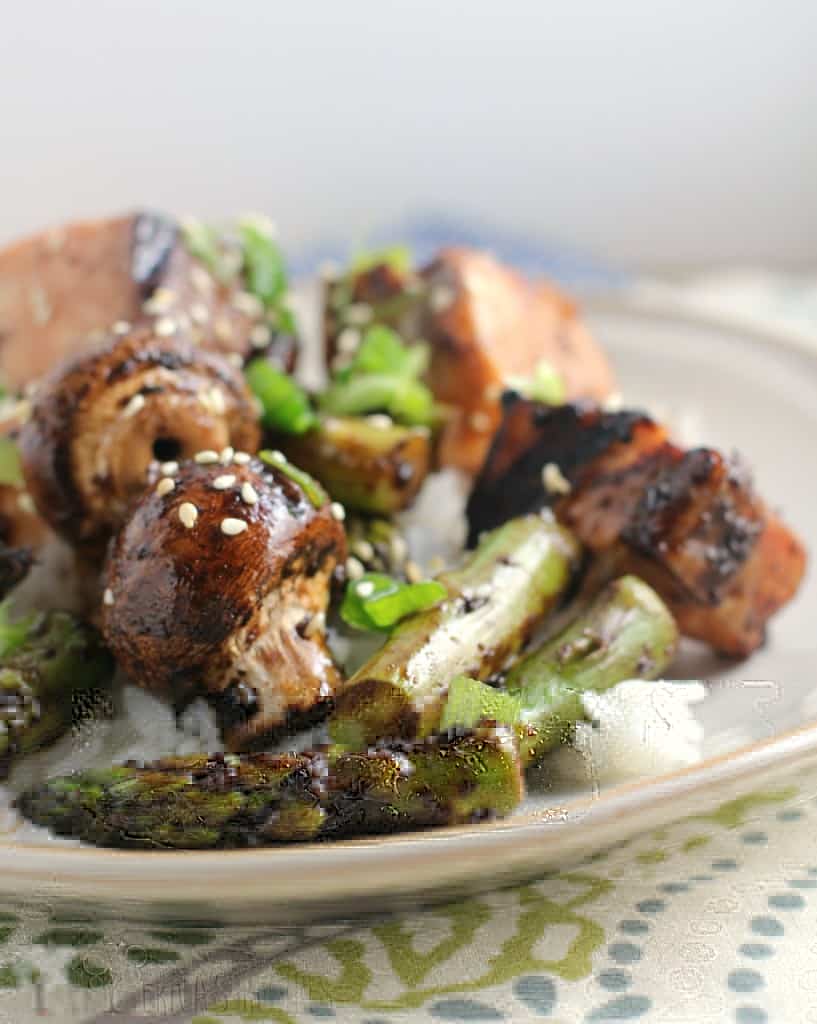 Sweet Balsamic Salmon Kabobs
