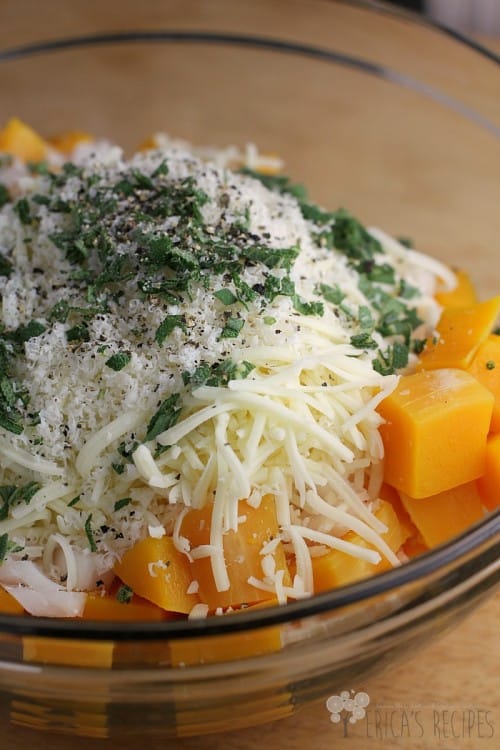 Bacon, Sage, and Butternut Squash Lasagna Rolls from EricasRecipes.com