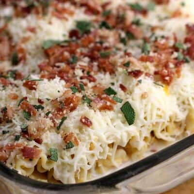 Bacon, Sage, and Butternut Squash Lasagna Rolls from EricasRecipes.com