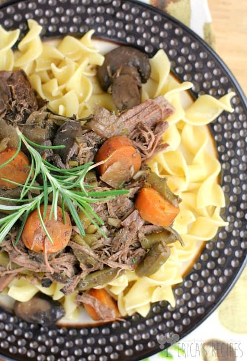 Rosemary Pot Roast {A Freezer-to-Crockpot Meal}