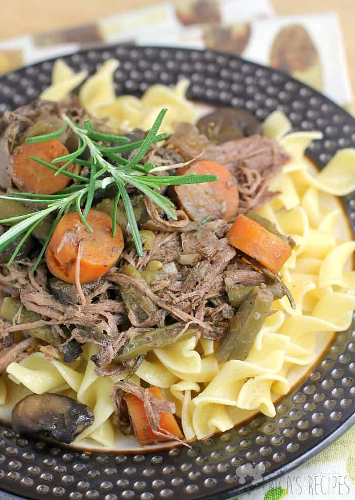 Rosemary Pot Roast {A Freezer-to-Crockpot Meal}