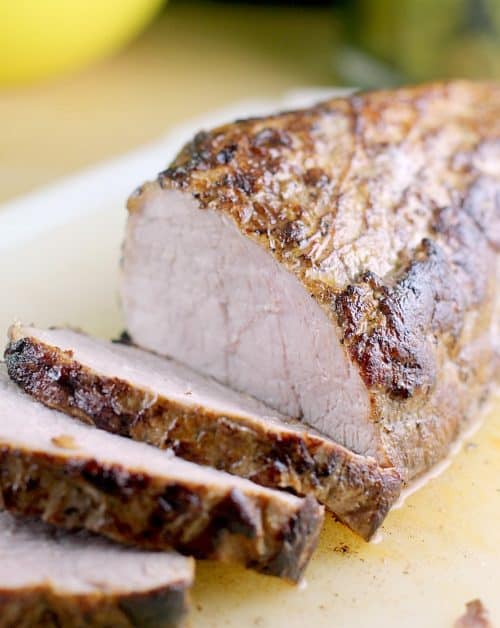 Roasted Tenderloin with Cherry-Leek Dressing https://wp.me/p4qC4h-3Hd #RealFlavorRealFast #ad