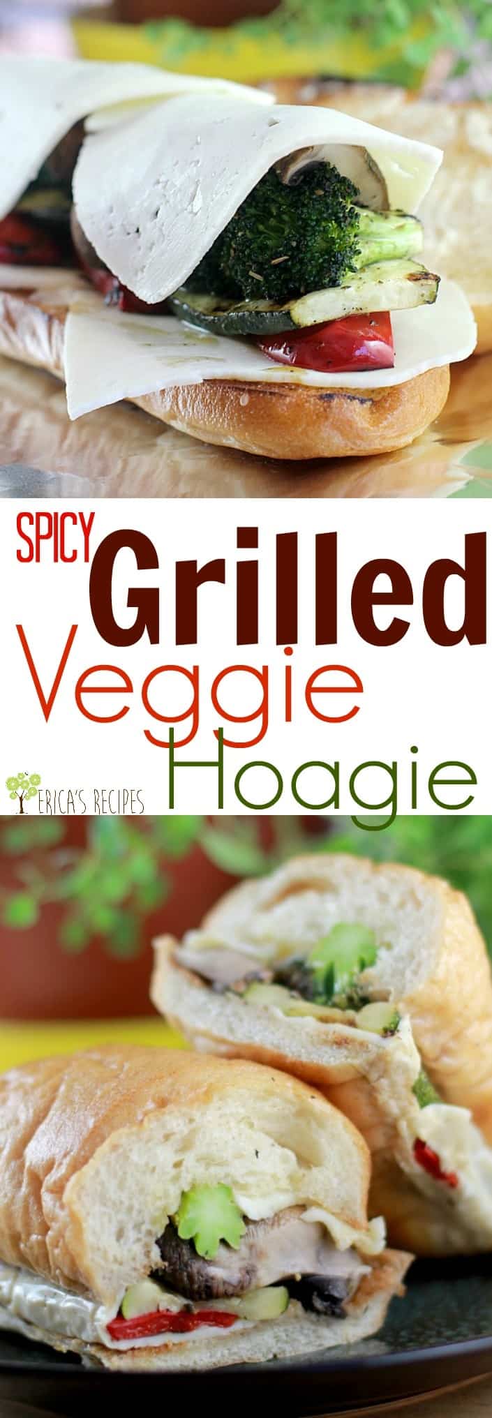 Spicy Grilled Veggie Hoagies #KingofFlavor #FlavorRocksTG #ad