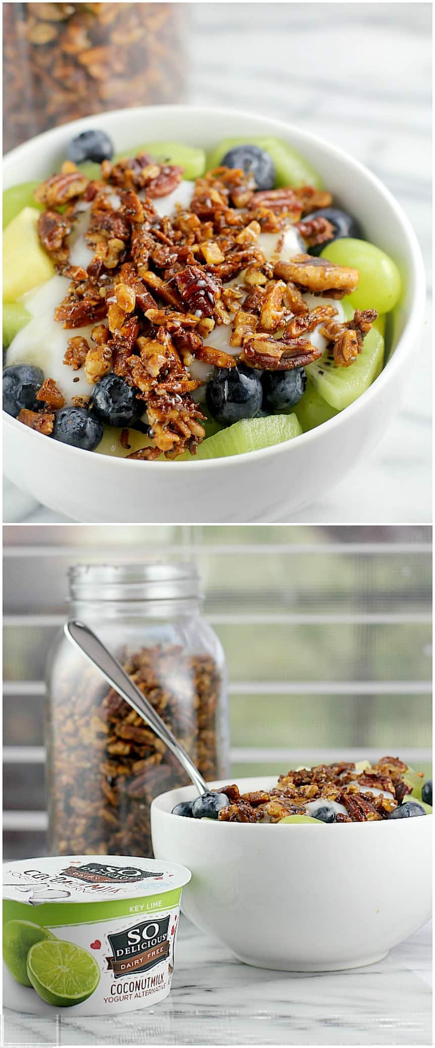 Key Lime Parfait with Simple Grain-Free Granola (DF, GF, Paleo) #DairyFreeGoodness #ad