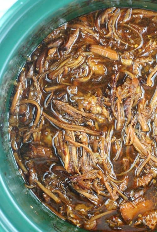 Hoisin Honey Pulled Pork with Pickled Cucumber Salad #DonVictorHoney #HoneyForHolidays #ad