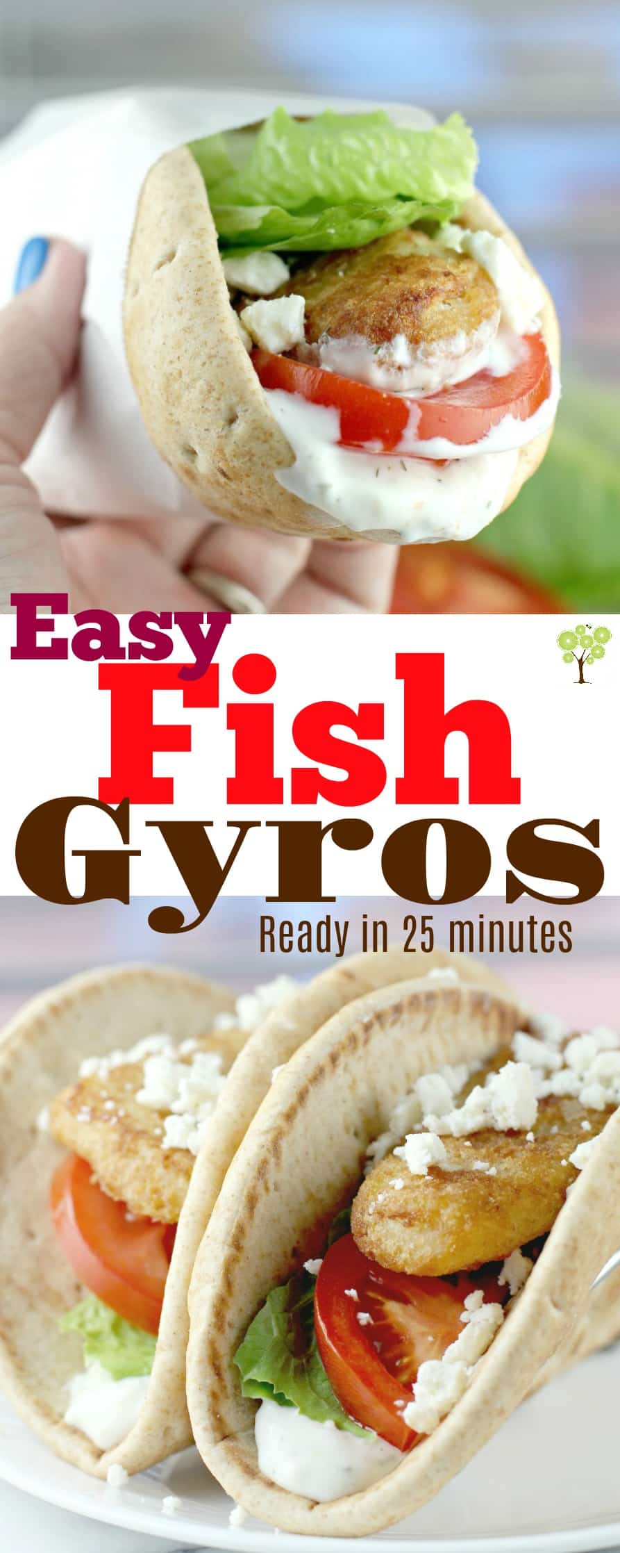 Easy Fish Gyros #GortonsMealTime #TrustGortons #food #Lent #recipe #seafood #quickdinner