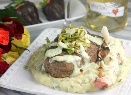 Msg 4 21+ Valentine's Surf and Turf Filet Mignon and Lobster #MyTFMValentine #TheFreshMarket #ad