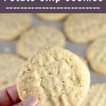 image for pinterest with text overlay of recipe title Potato Chip Cookies