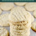 image for pinterest with text overlay of recipe title Potato Chip Cookies