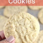 image for pinterest with text overlay of recipe title Potato Chip Cookies