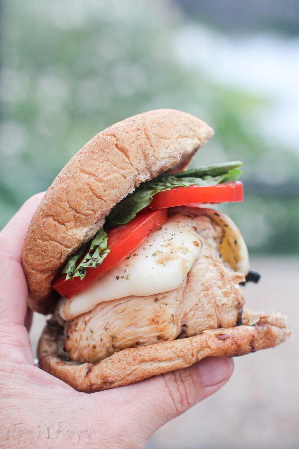 Grilled Chicken Caprese Sandwich